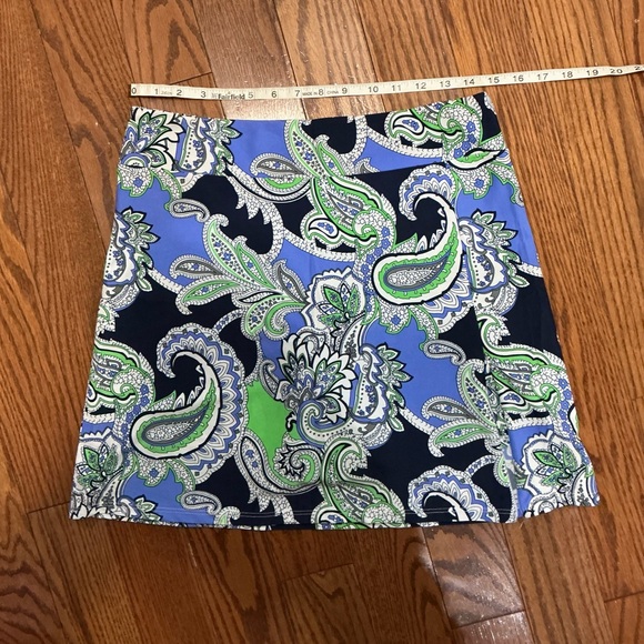 Jude Connally Dresses & Skirts - Jude Connally Blue and Green Paisley Morgan Skort